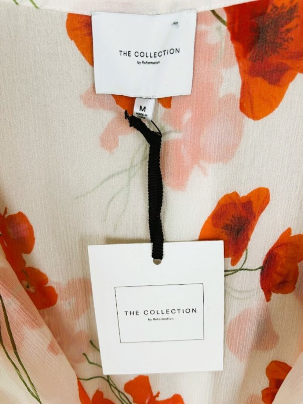 NWT Reformation The Collection Silk Cambridge Dress in Doyle - Size M - Picture 5 of 12